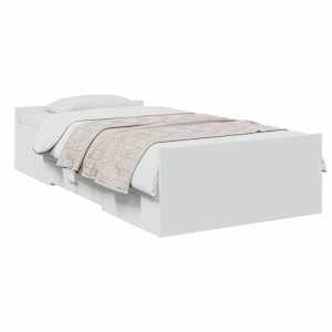 Rám postele s úložným prostorem se zásuvkou Bílá 80 x 200 cm - obrázek 2