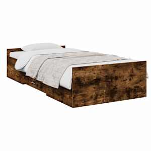 Rám postele s úložným prostorem Kouřový dub 80 x 200 cm - obrázek 2