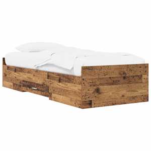 Rám postele s úložným prostorem Staré dřevo 80 x 200 cm - obrázek 2