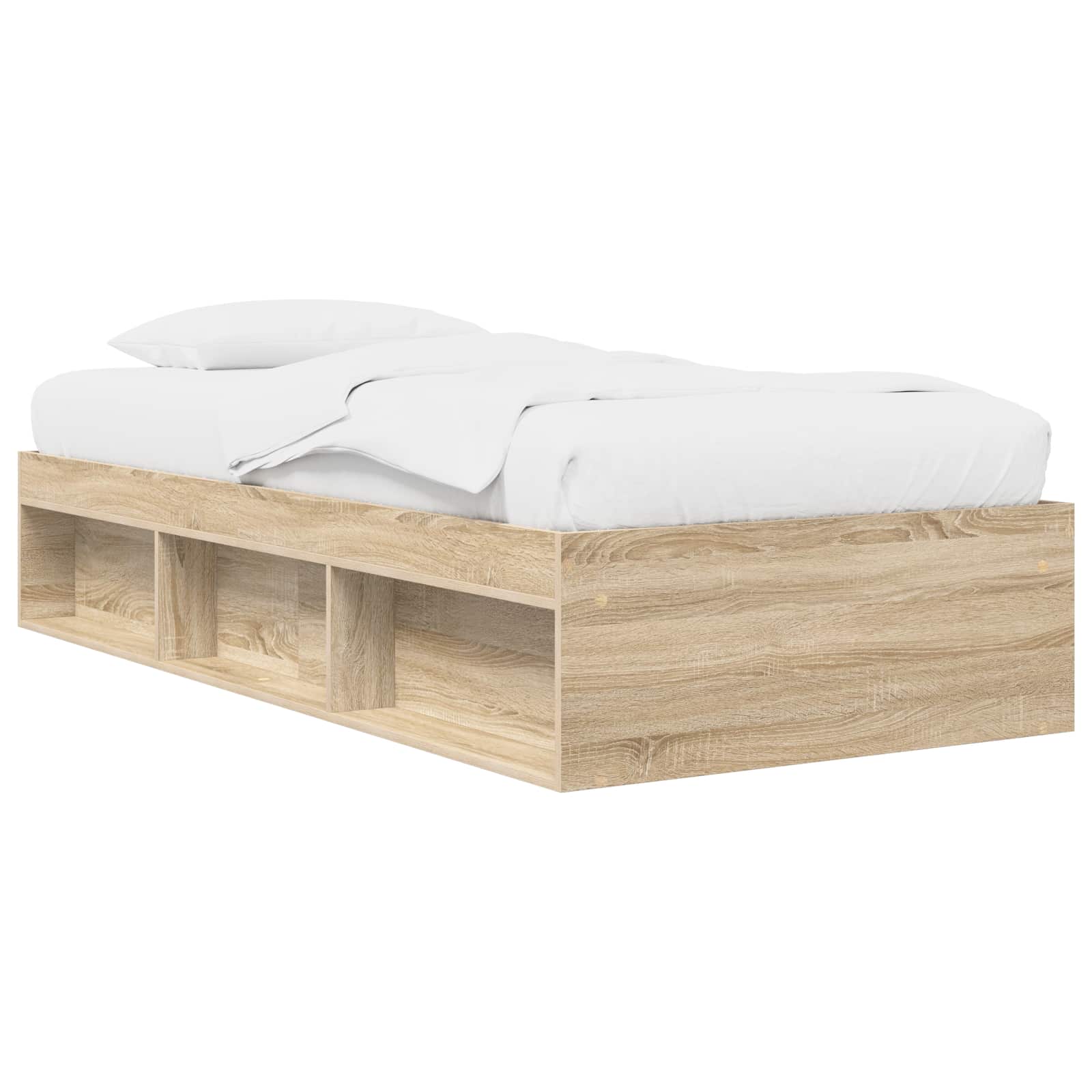 vidaXL Bedframe met opslag Sonoma Eiken 80 x 200 cm Bewerkt hout, foto 3