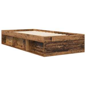 Rám postele s úložným prostorem Staré dřevo 80 x 200 cm - obrázek 3