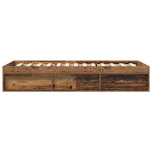 Rám postele s úložným prostorem Staré dřevo 80 x 200 cm - obrázek 5