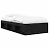 vidaXL Voodiraam ladustamisega Must tamm 80 x 200 cm Tehispuit
