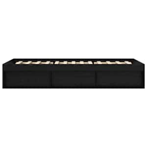 Rám postele s úložným prostorem s policí Černý dub 80 x 200 cm - obrázek 5