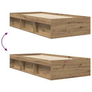 Rám postele s úložným prostorem Dub artisan 80 x 200 cm - obrázek 8