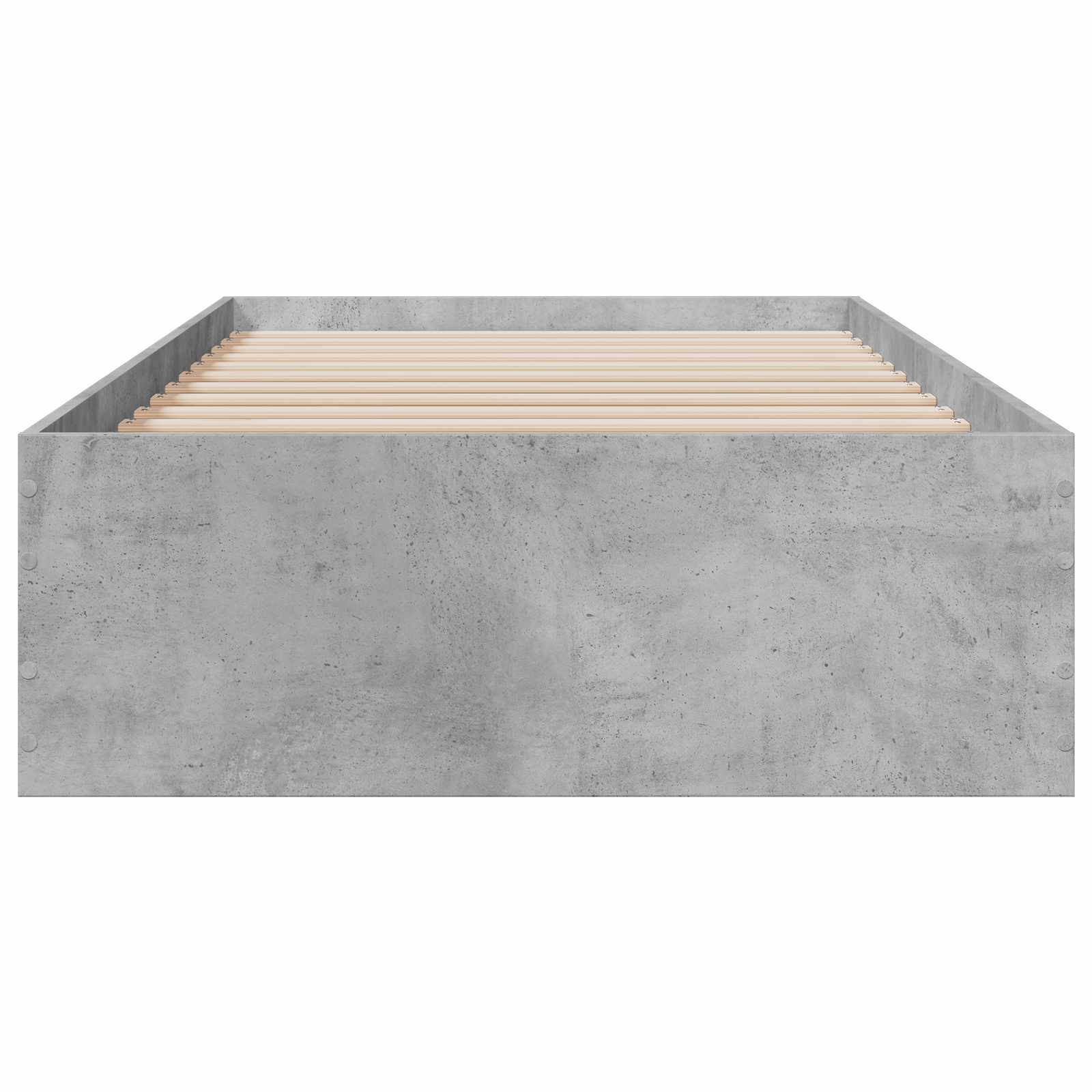 Sängyn runko laatikon kanssa Betoninharmaa Tekninen puu - Image 4