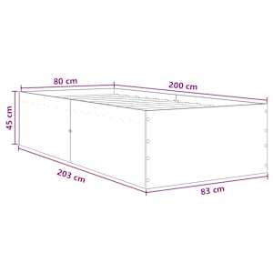 Postel na podlaze Kouřový dub 80 x 200 cm Kompozitní dřevo - obrázek 9
