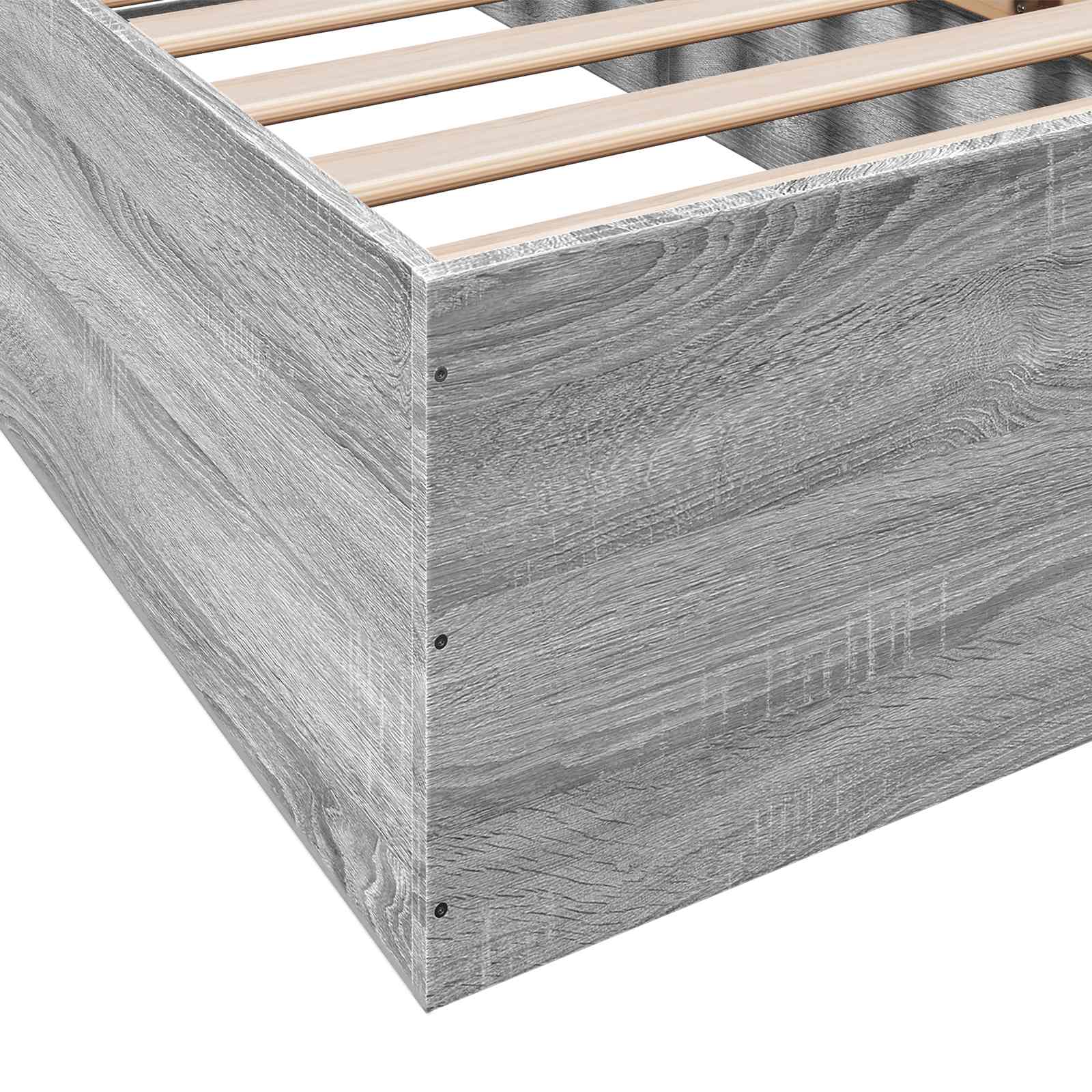 Tlorisna postelja Siva Sonoma 80 x 200 cm Inženirski les - slika 7