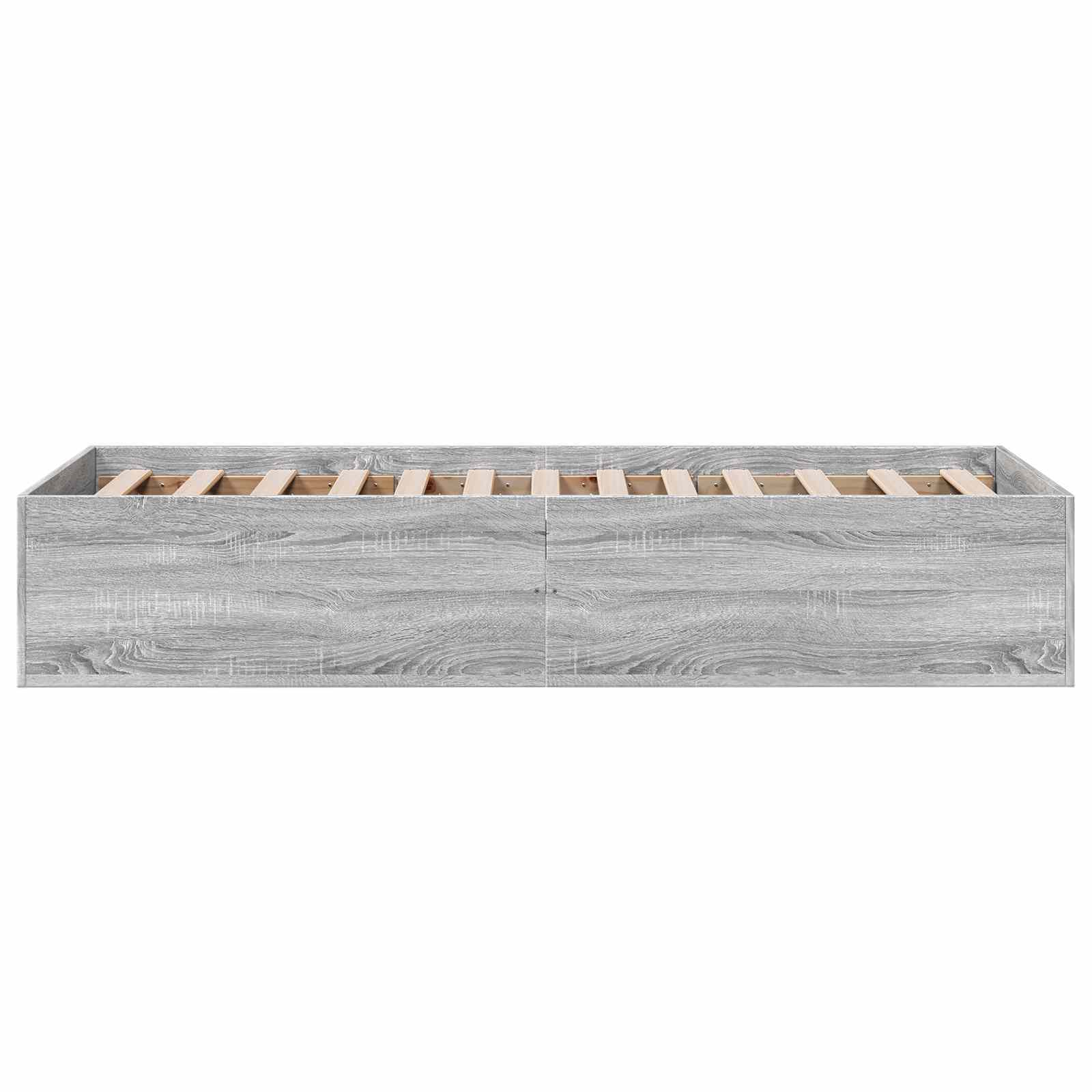 Tlorisna postelja Siva Sonoma 80 x 200 cm Inženirski les - slika 5