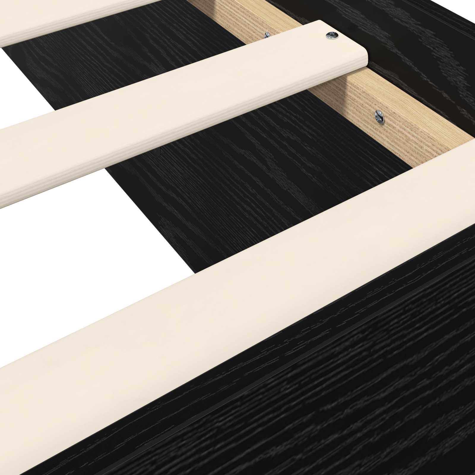 Tlorisna postelja Črni hrast 80 x 200 cm Inženirski les - slika 7