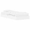 vidaXL Voodiraam ladustamisega riiuliga Valge 80 x 200 cm Tehispuit