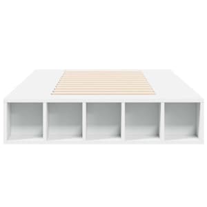 Rám postele s úložným prostorem s policí Bílá 80 x 200 cm - obrázek 4