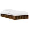 vidaXL Voodiraam ladustamisega Suitsutatud tamm 80 x 200 cm Tehispuit