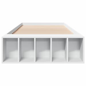 Rám postele s úložným prostorem s policí Bílá 80 x 200 cm - obrázek 4