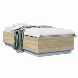 Postelový rám s LED Dub sonoma 80 x 200 cm Kompozitní dřevo - obrázek 2