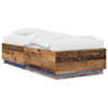 vidaXL LED-lampidega voodiraam Vana puit 80 x 200 cm Tehispuit