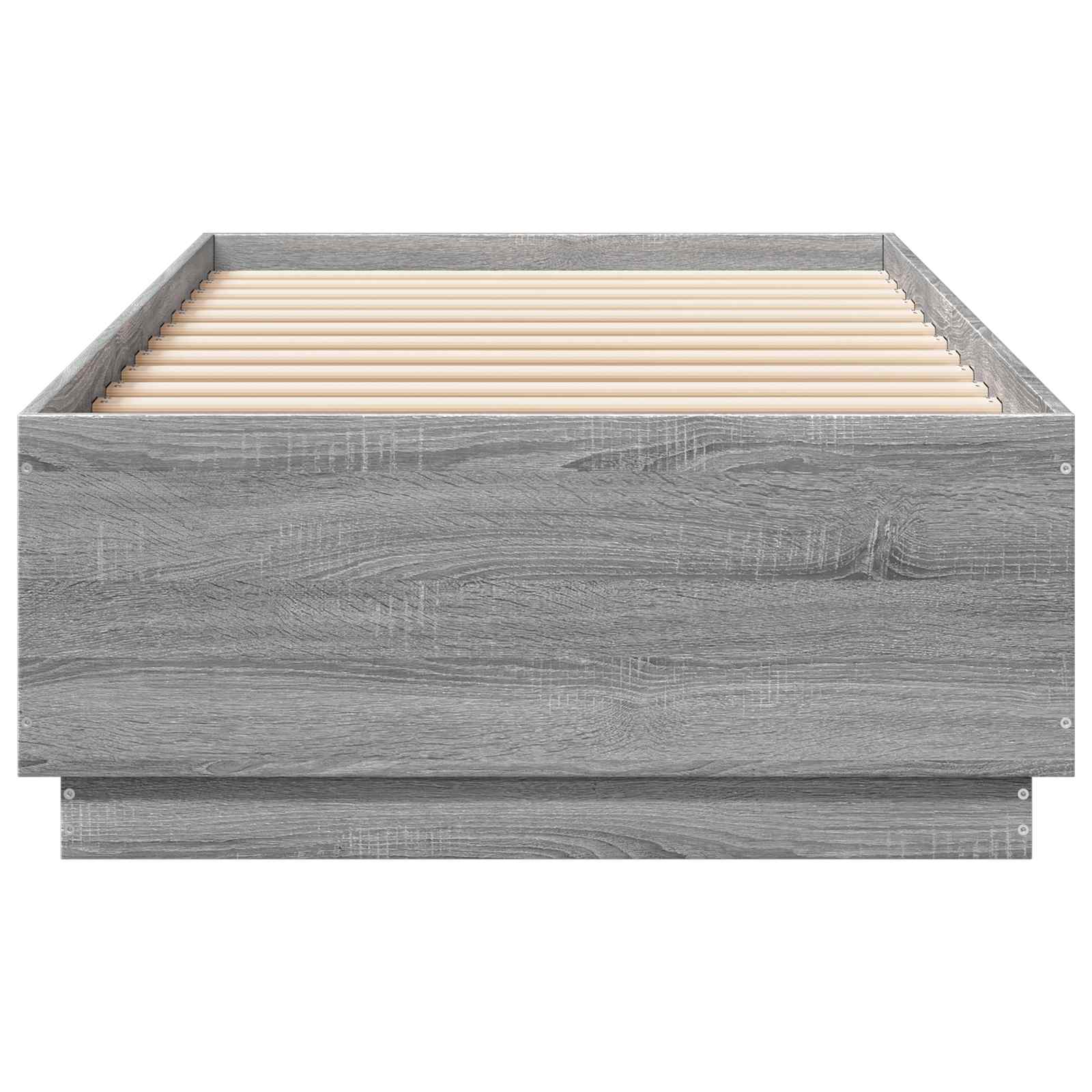 vidaXL Bettgestell mit LED Grau Sonoma 80 x 200 cm Holzwerkstoff – Bild 5