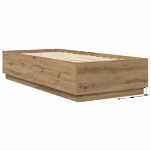 Postelový rám s LED Dub artisan 80 x 200 cm Kompozitní dřevo - obrázek 7