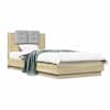vidaXL Peatsiga voodiraam peaga Sonoma tamm 80 x 200 cm Tehispuit