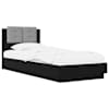 vidaXL Peatsiga voodiraam peaga Must tamm 80 x 200 cm Tehispuit