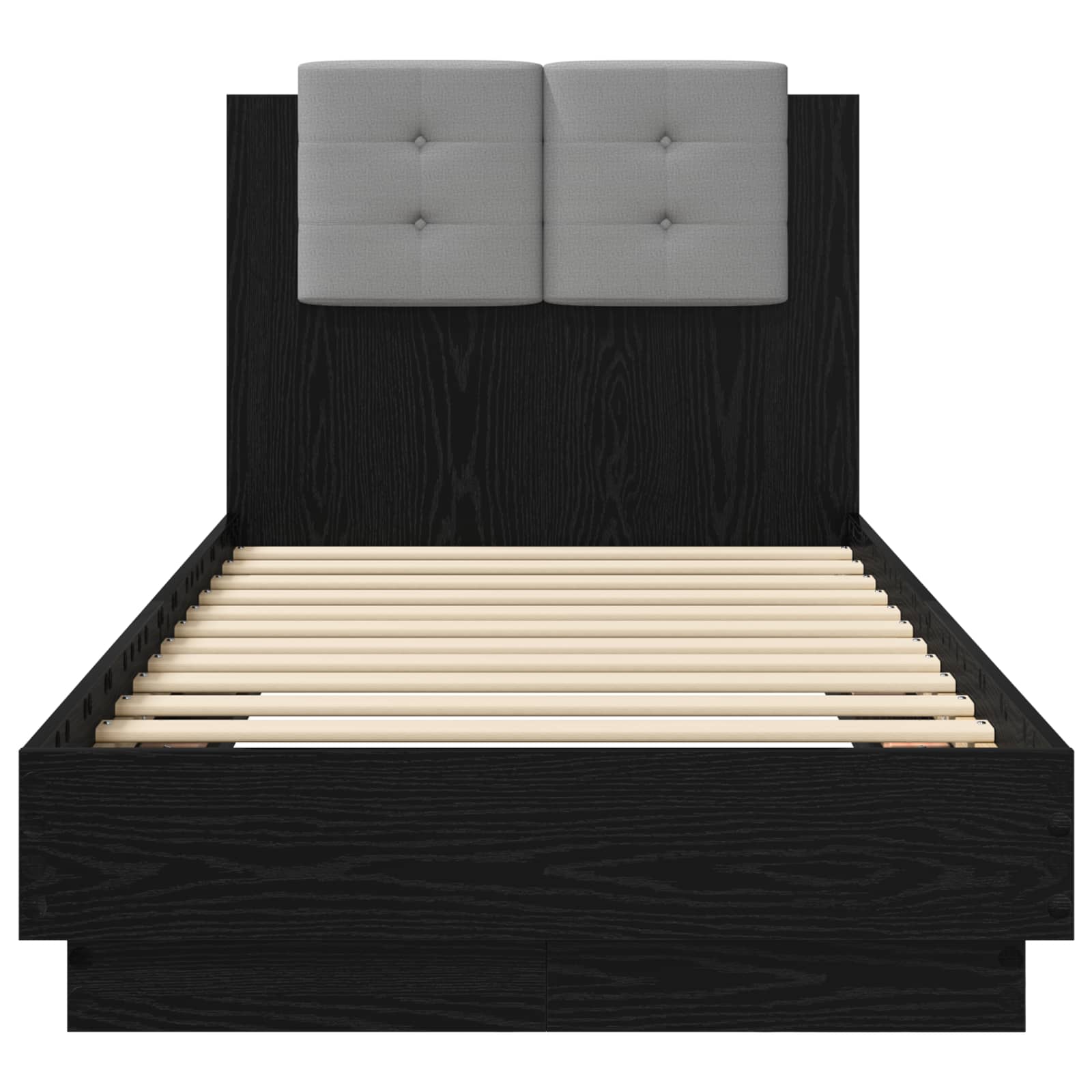 vidaXL Bettgestell mit Kopfteil Schwarze Eiche 80 x 200 cm – Bild 4