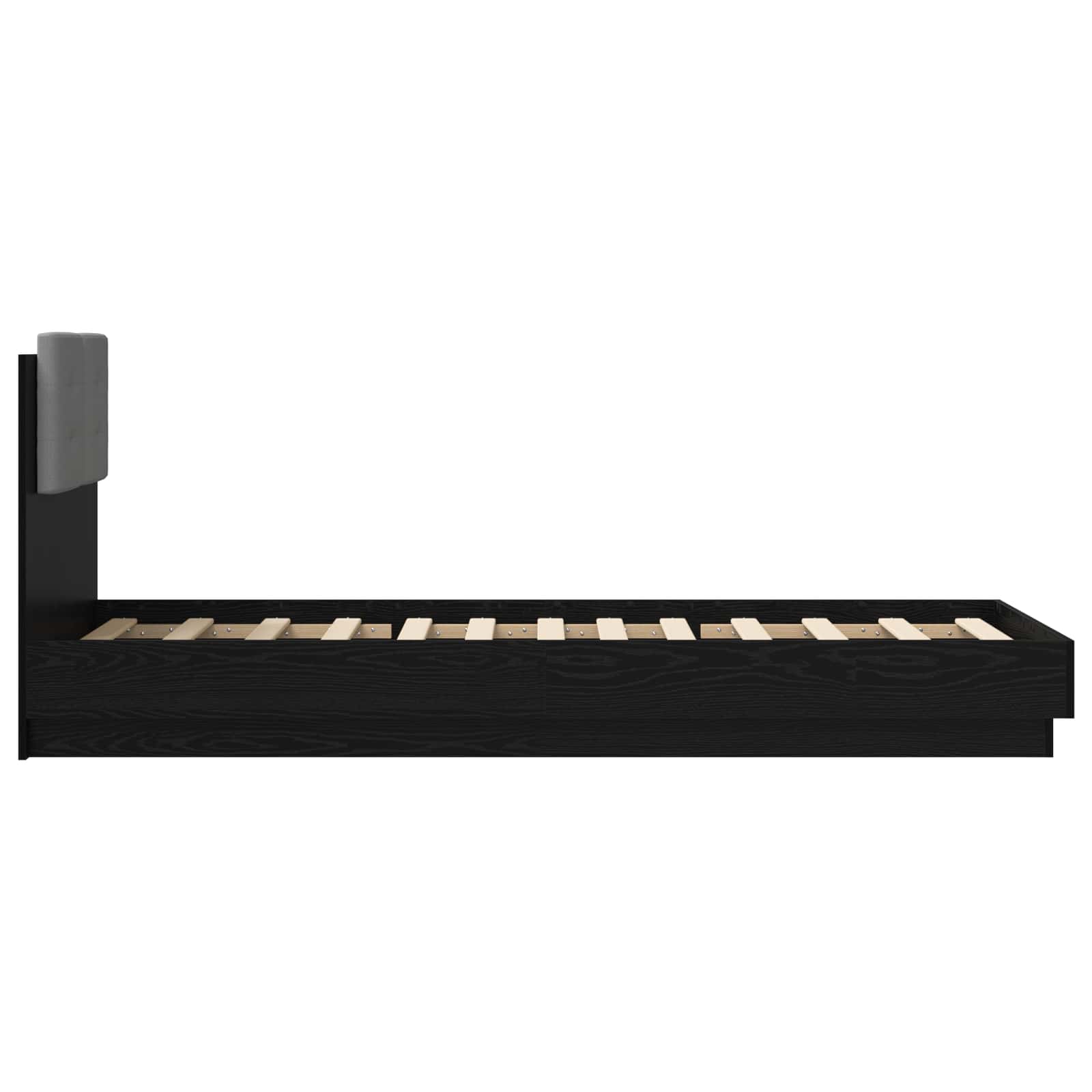 vidaXL Bettgestell mit Kopfteil Schwarze Eiche 80 x 200 cm – Bild 5