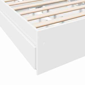 Rám postele s úložným prostorem se zásuvkou Bílá 80 x 200 cm - obrázek 7