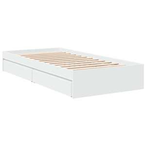 Rám postele s úložným prostorem se zásuvkou Bílá 80 x 200 cm - obrázek 6