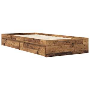 Rám postele s úložným prostorem Staré dřevo 80 x 200 cm - obrázek 3
