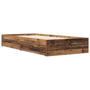 Rám postele s úložným prostorem Staré dřevo 80 x 200 cm - obrázek 6