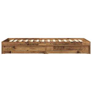 Rám postele s úložným prostorem Staré dřevo 80 x 200 cm - obrázek 5