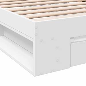 Rám postele s úložným prostorem se zásuvkou Bílá 80 x 200 cm - obrázek 7