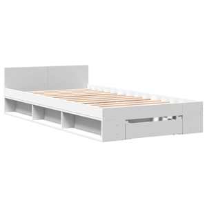 Rám postele s úložným prostorem se zásuvkou Bílá 80 x 200 cm - obrázek 3