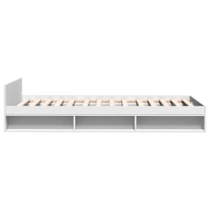 Rám postele s úložným prostorem se zásuvkou Bílá 80 x 200 cm - obrázek 5