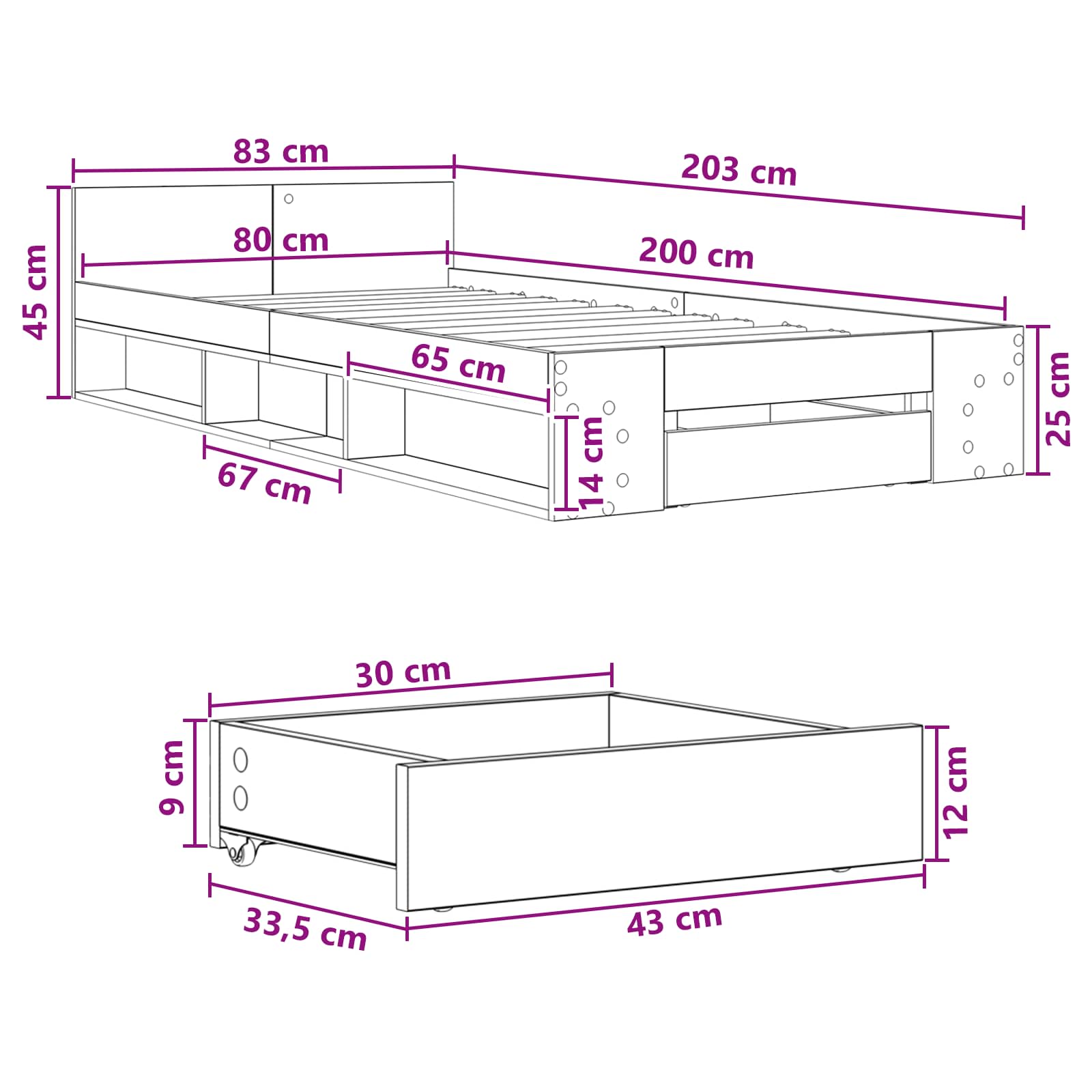 Bed Frame size guide