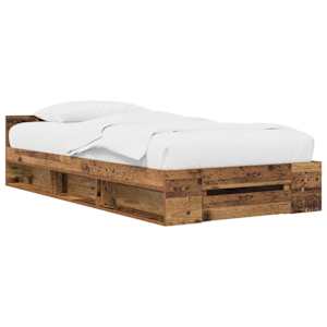 Rám postele s úložným prostorem Staré dřevo 80 x 200 cm - obrázek 2