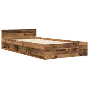 Rám postele s úložným prostorem Staré dřevo 80 x 200 cm - obrázek 3