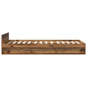 Rám postele s úložným prostorem Staré dřevo 80 x 200 cm - obrázek 5