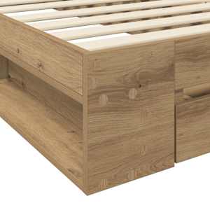 Rám postele s úložným prostorem Dub artisan 80 x 200 cm - obrázek 7