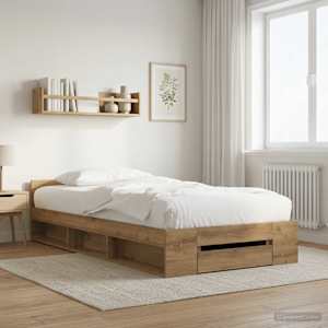 Rám postele s úložným prostorem Dub artisan 80 x 200 cm - obrázek 1