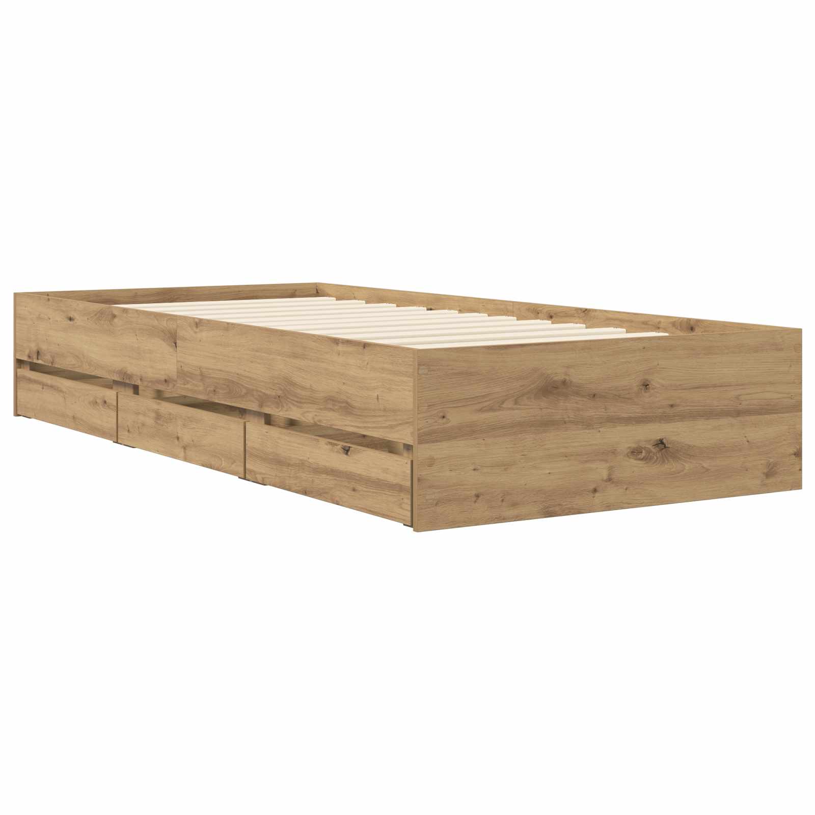 vidaXL Bettgestell mit Stauraum Kunsthandwerk Eiche 80 x 200 cm – Bild 3