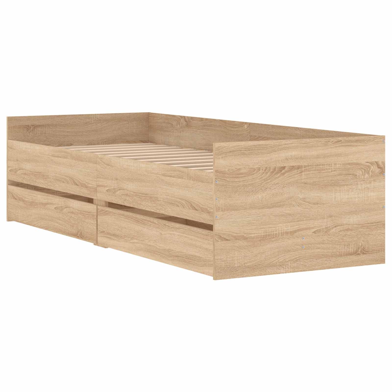 Bedframe met lade met opslag Sonoma Eiken Massief grenenhout image 3