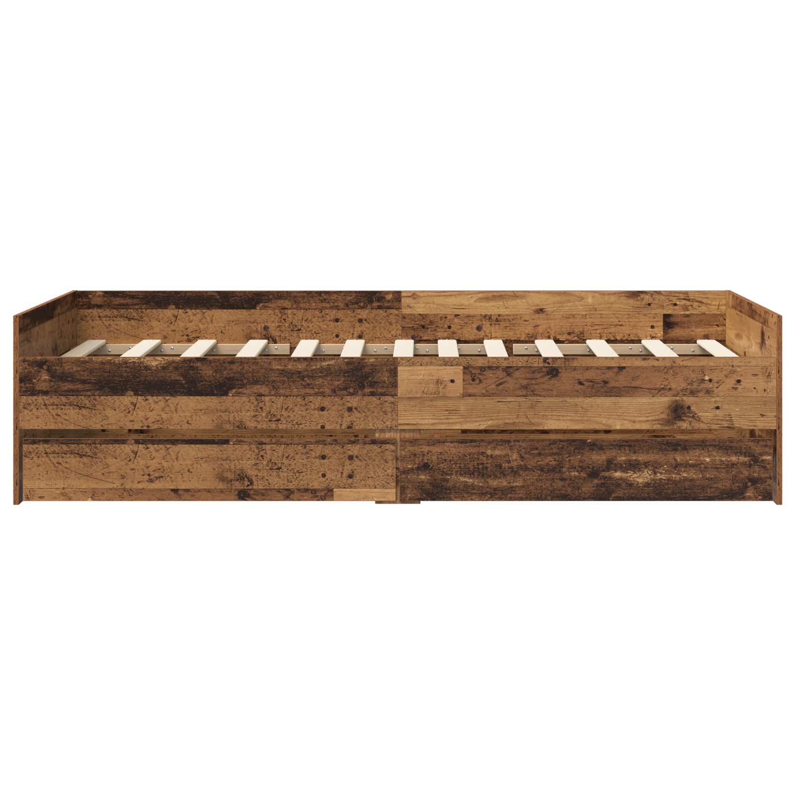 Bedframe met lade met opslag Oud hout Massief grenenhout image 6