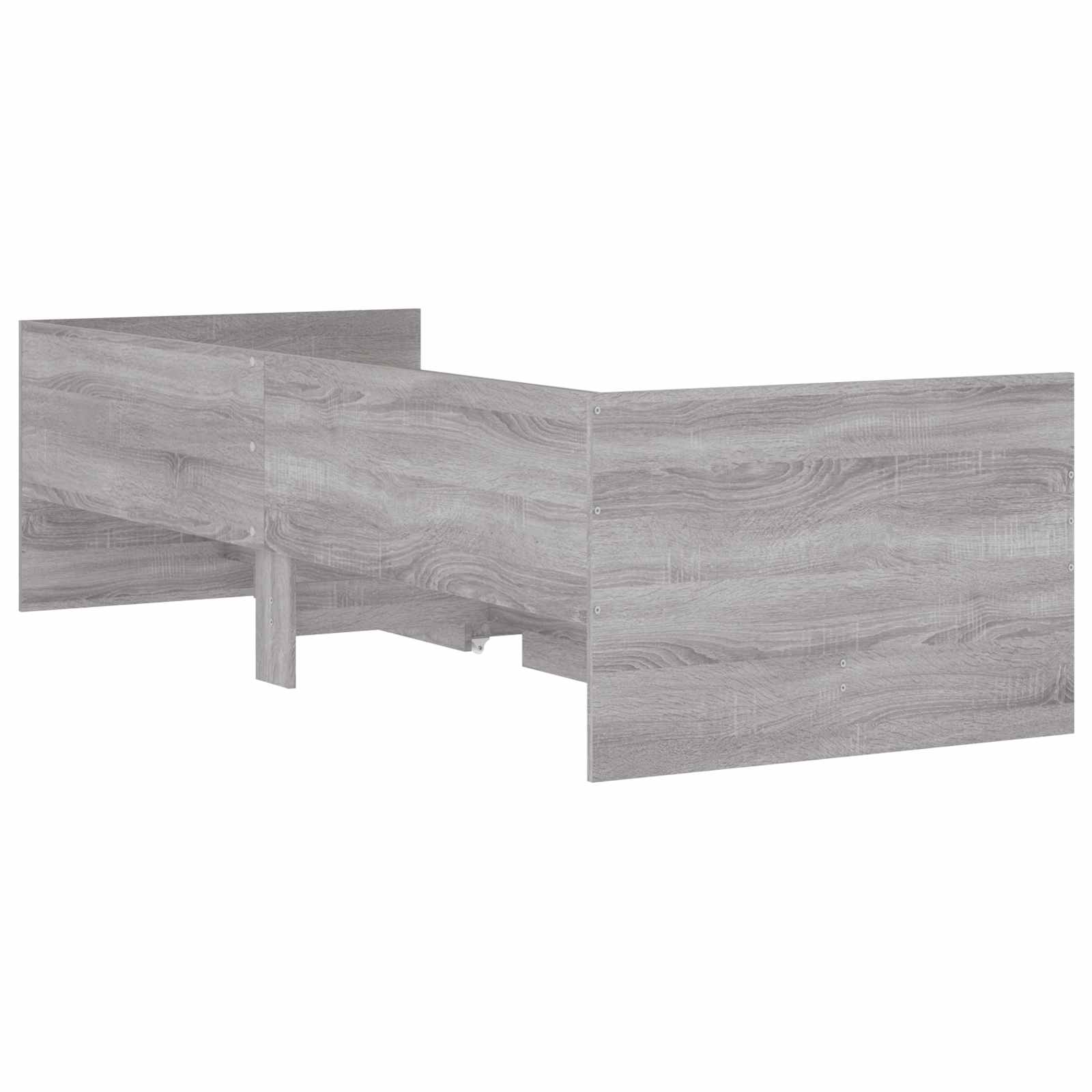 Bedframe met lade met opslag Betongrijs Massief grenenhout image 7