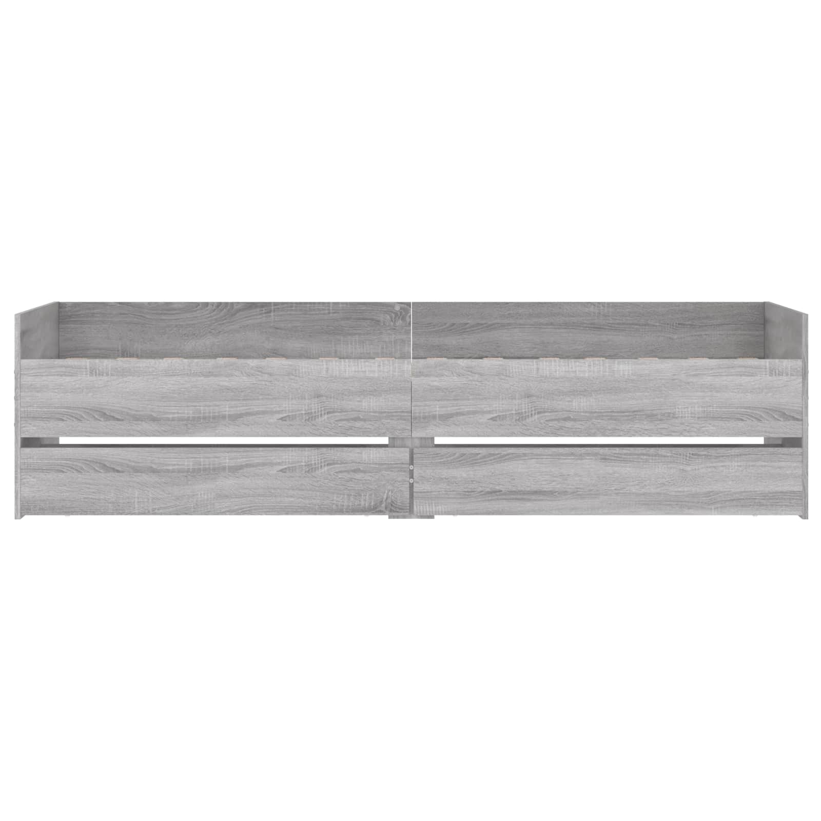 Bedframe met lade met opslag Betongrijs Massief grenenhout image 6