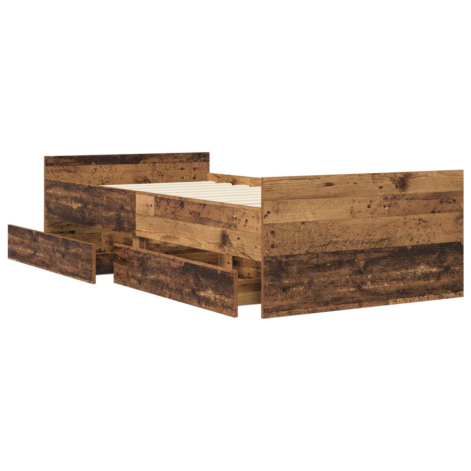 Voodiraam ladustamisega Vana puit 80 x 200 cm Tehispuit 2 Kõik vajalik sinu aeda ja koju! Voodiraam ladustamisega Vana puit 80 x 200 cm Tehispuit - Image 2