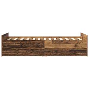 Rám postele s úložným prostorem Staré dřevo 80 x 200 cm - obrázek 5