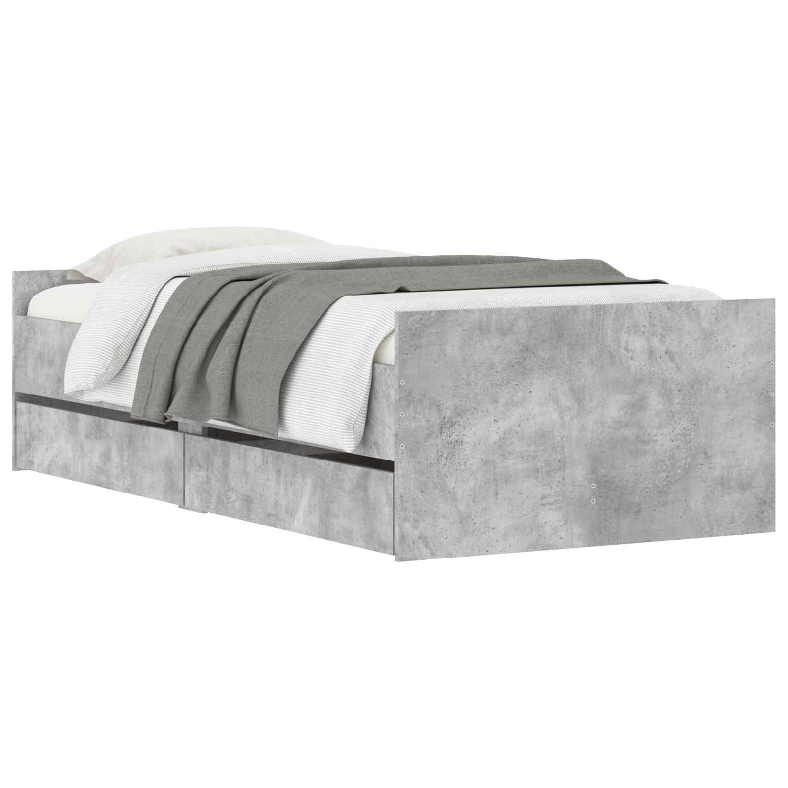 vidaXL Bedframe Grijs Sonoma Bewerkt hout, foto 3