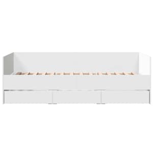 Daybed se zásuvkou s čelo s úložištěm Bílá kompozitní dřevo - obrázek 5