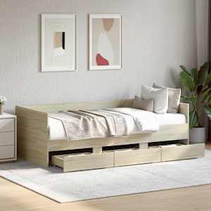 Daybed se zásuvkou s čelo Dub sonoma kompozitní dřevo - obrázek 1
